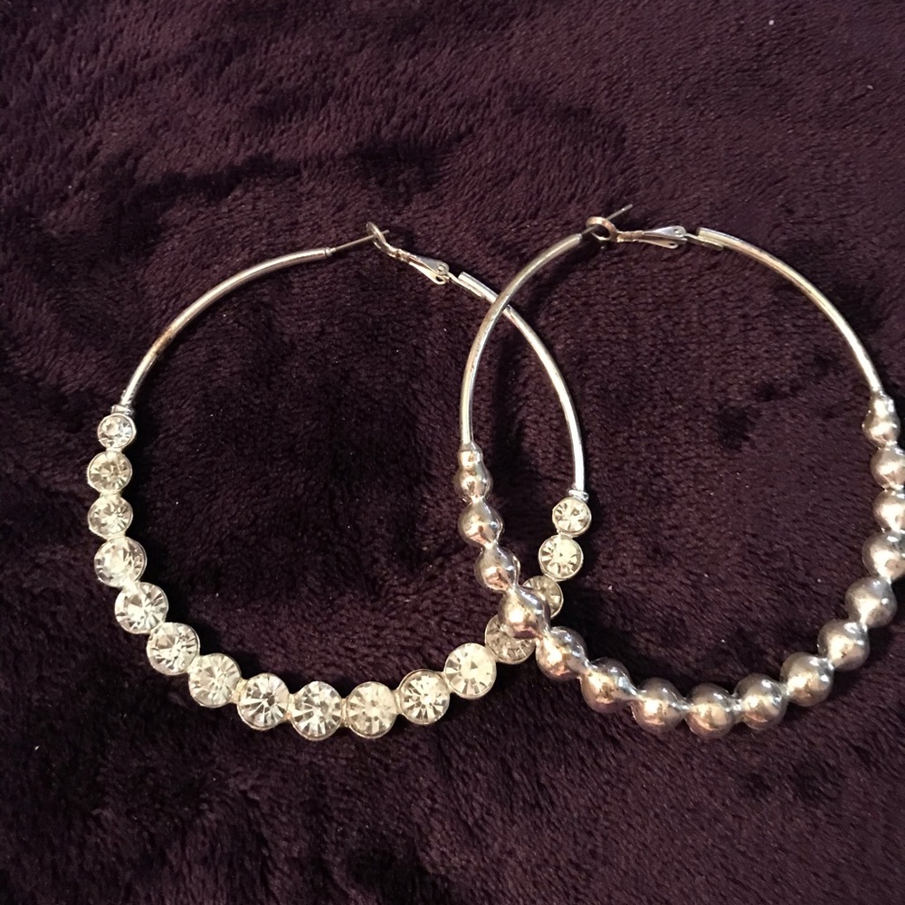 Huge Silver hoops